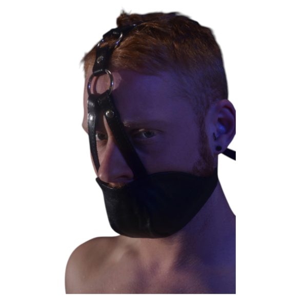 Rouge - ehtsast nahast mask ja suupuna (must)