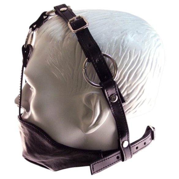 Rouge - ehtsast nahast mask ja suupuna (must)