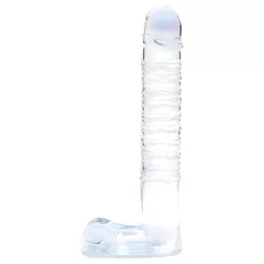 Clarity - munanditega klaasist dildo - läbipaistev
