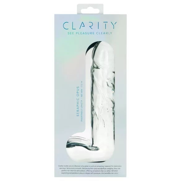 Clarity Seraphic Opus - klaasist G-punkti dildo (läbipaistev)