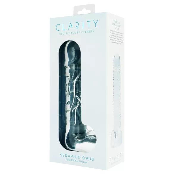 Clarity Seraphic Opus - klaasist G-punkti dildo (läbipaistev)