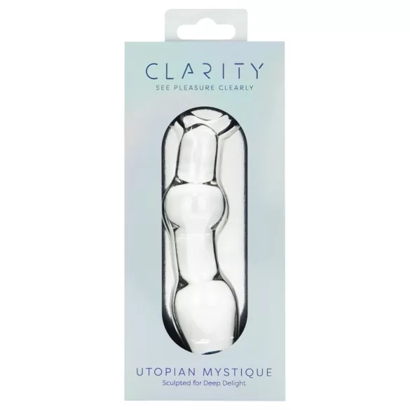 Clarity Utopian Mystique - soonikkoes klaasist anaaldildo (läbipaistev)