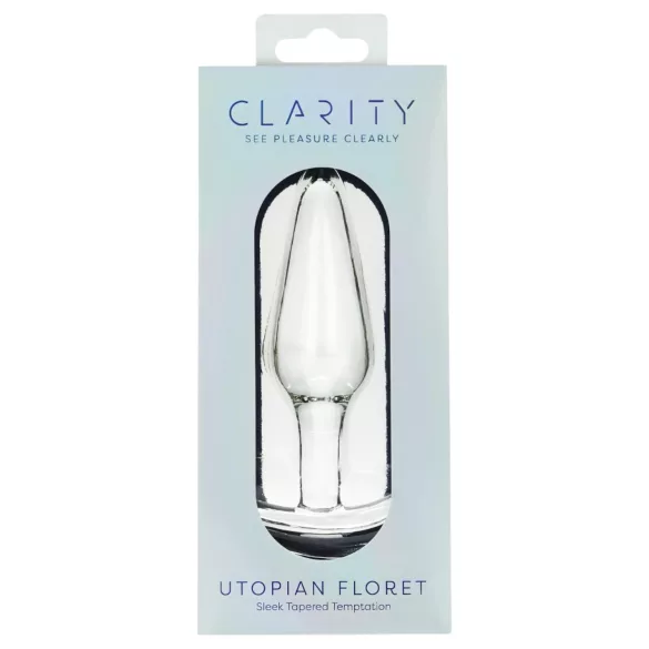 Clarity Utopian Floret - klaasist anaalpistik (läbipaistev)