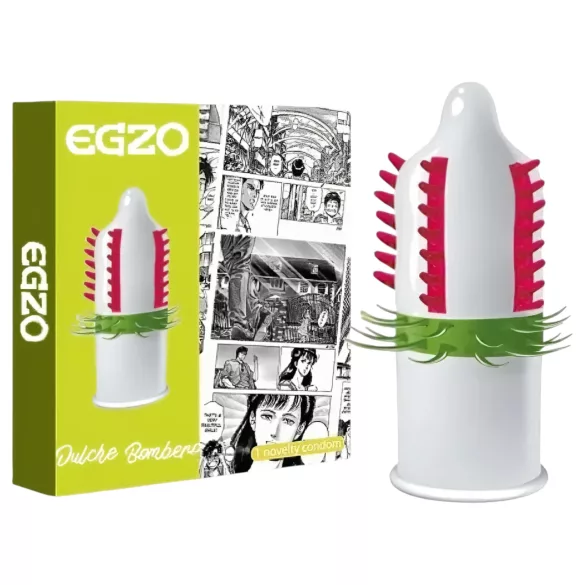 Egzo Dulche Bombero - tekstuuriga kondoom - stimuleeriv - 1 tk