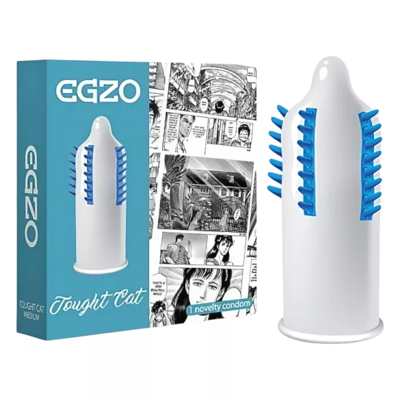 Egzo Tough Cat - tekstuuriga kondoom - ogad ja harjased - 1 tk