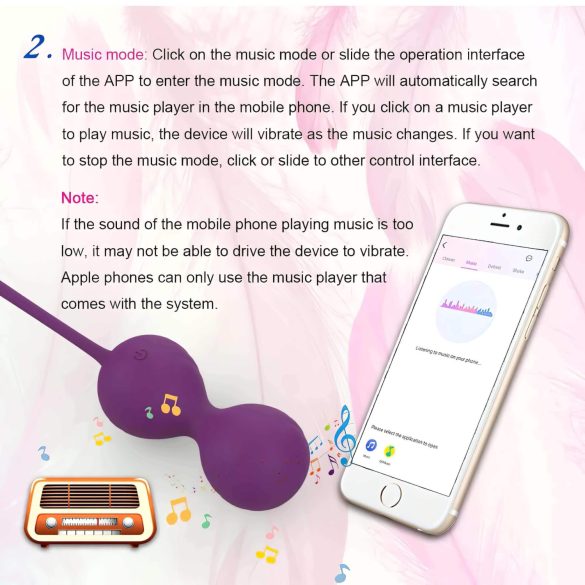 Lonely Winni - vibraator muna - nutikas juhtimine - roosa