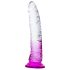 Üksildane Lants - iminapaga dildo (lilla-läbipaistev)