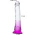 Üksildane Lants - iminapaga dildo (lilla-läbipaistev)