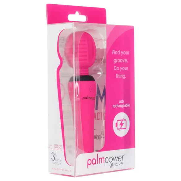 PalmPower - akuga massaaživibraator - sooneline - roosa