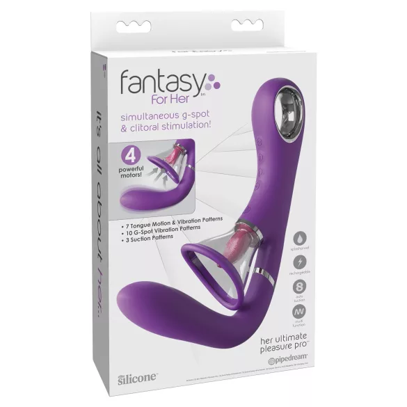 Fantasy For Her - G-punkti ja kliitori vibraator 4 mootoriga lilla