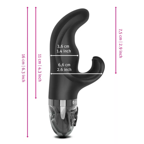 mystim Hop Hop Bob E-Stim - laetav elektro-vibraator (must)