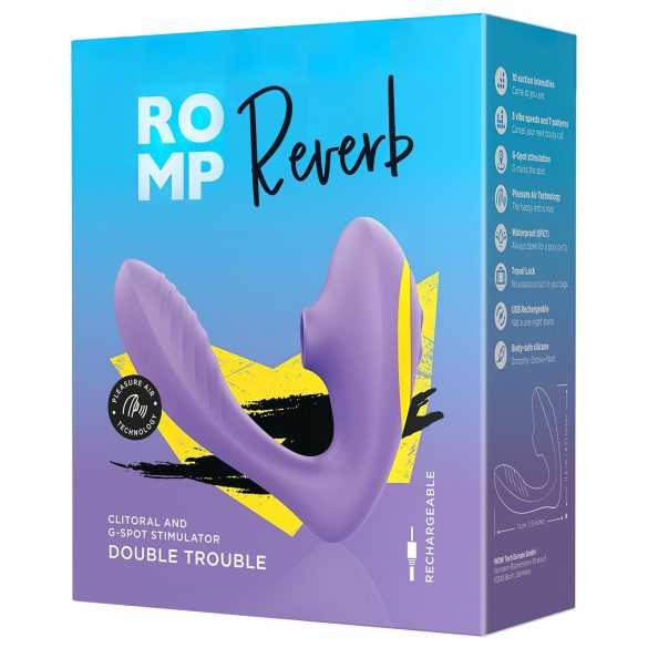 ROMP Reverb - õhu lainetega 2in1 G-punkti vibraator (lilla)