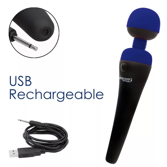 PalmPower recharge - laetav massaaživibraator (sinine)