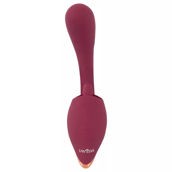 Javida - vibraator keelega 2in1 - punane