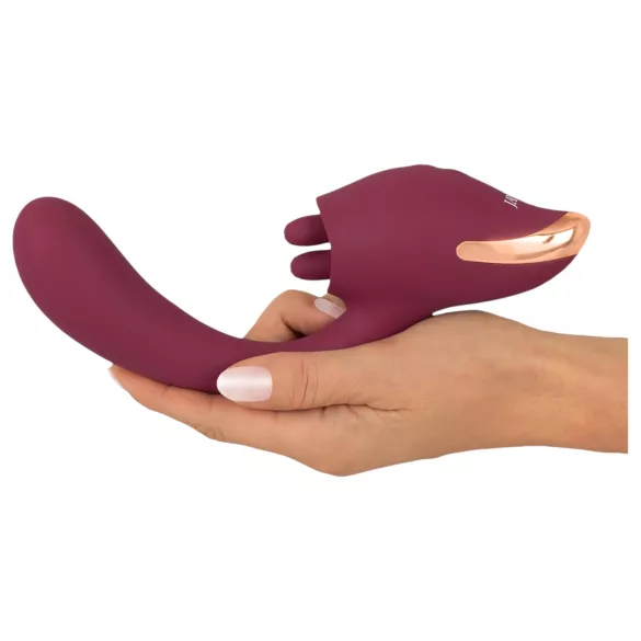 Javida - vibraator keelega 2in1 - punane