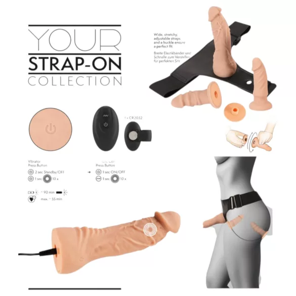 You2Toys - strap-on dildode komplekt - naturaalne