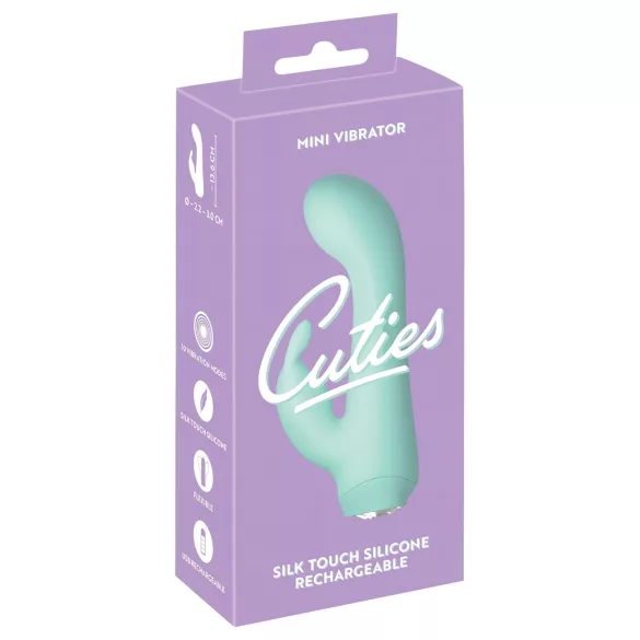 Cuties - mini jänku vibraator - akuga, veekindel - roheline