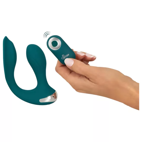 SMILE Hands-free - kantav / pealepandav vibraator (türkiissinise värvusega)
