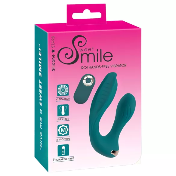 SMILE Hands-free - kantav / pealepandav vibraator (türkiissinise värvusega)