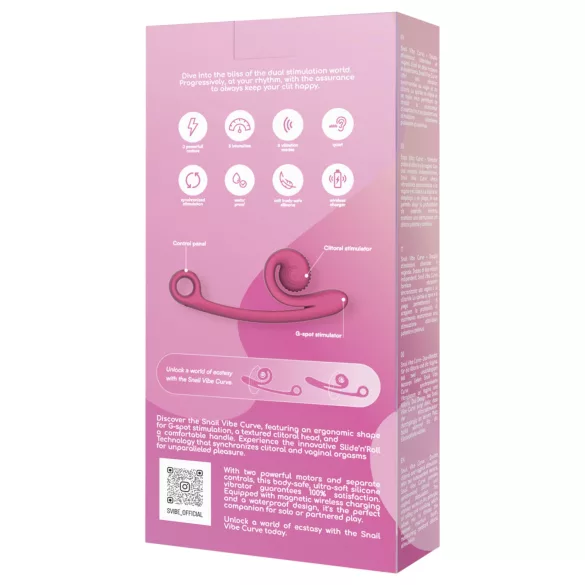 Snail Vibe Curve - 2in1 kliitorivibraator (roosa)