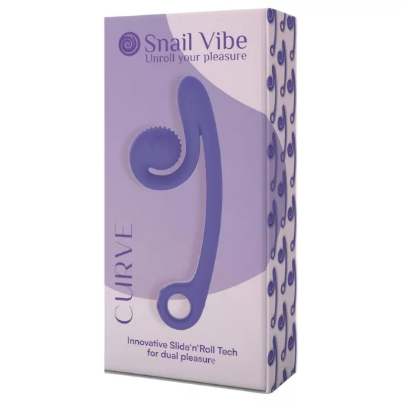 Snail Vibe Curve - 2in1 kliitorivibraator ja dildo - lilla