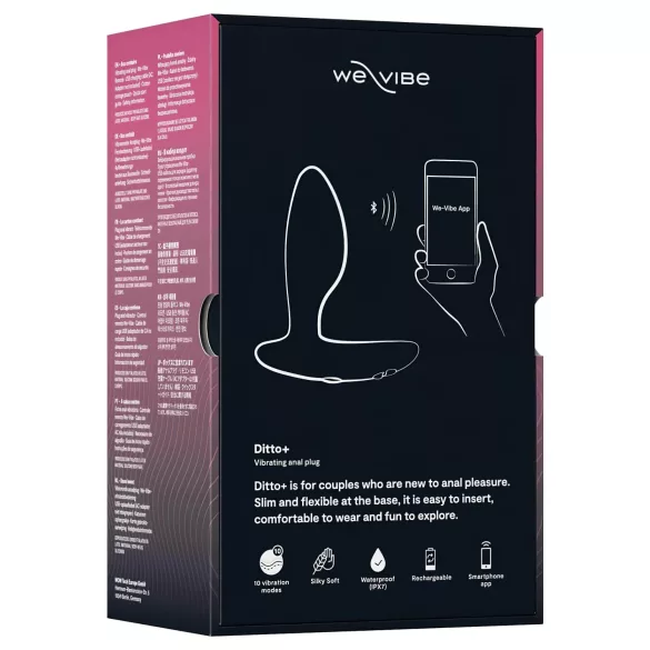 We-Vibe Ditto+ - nutikas akuga anaalseks vibraator - must