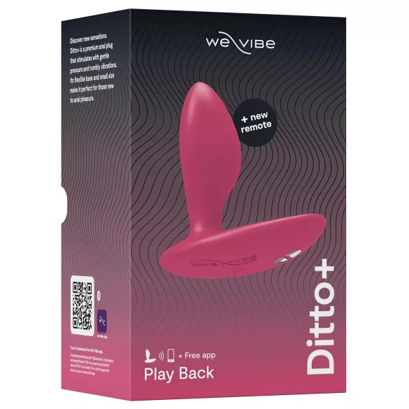 We‑Vibe Ditto+ - rakendusega juhitav anaalvibraator (roosa)