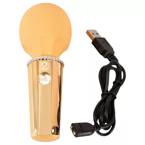 You2Toys - mini wand vibraator - akuga - kollane
