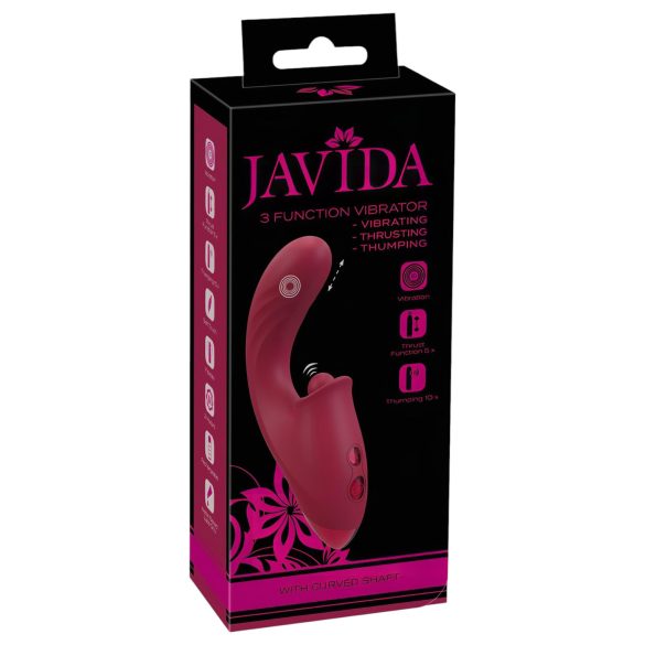 Javida - 3in1 keelevibraator - punane