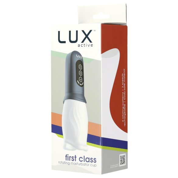 LUX Active First Class - automaatne masturbaator pöörleva peaga - valge-hall