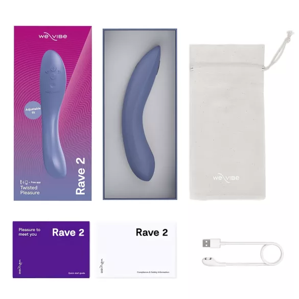 We-Vibe Rave 2 - Äpiga juhitav G-punkti vibraator (sinine)