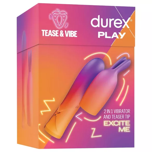 Durex Tease & Vibe - vibraator kliitorstimulaatoriga - roosa