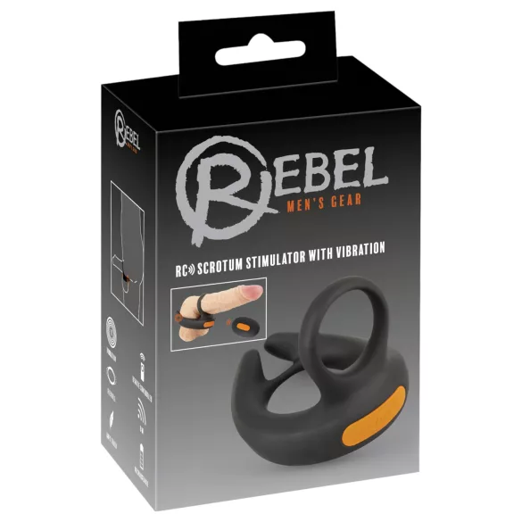 Rebel - vibreeriv peenisekasuti ja munandivibraator - must
