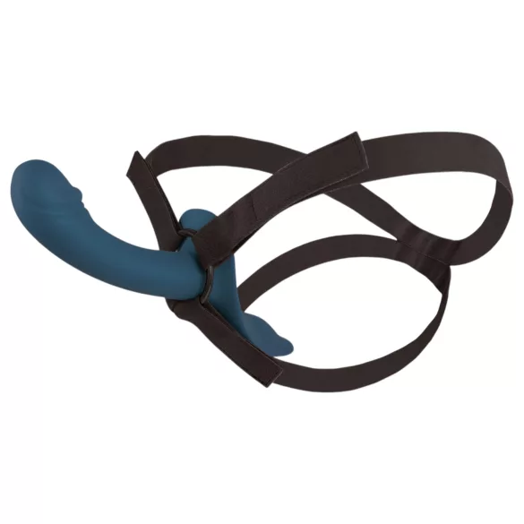 You2Toys - strap-on vibraator komplekt - must-sinine