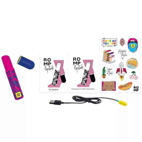 ROMP Lipstick - akuga õhuvibraator kliitorile - roosa