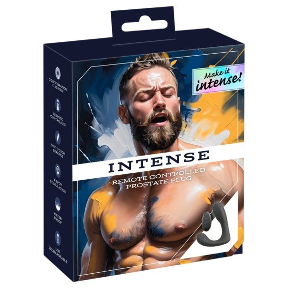Intense - kaugjuhitav eesnäärmevibraator (must)