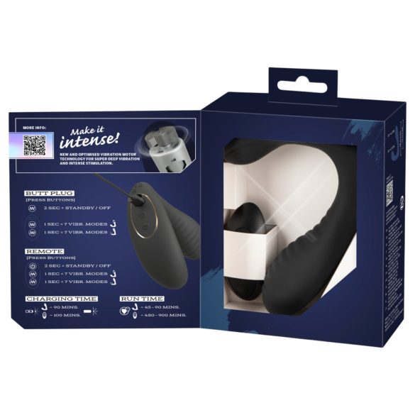 Intense - kaugjuhitav eesnäärmevibraator (must)