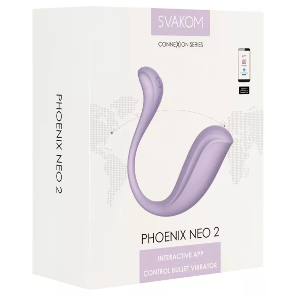 Svakom Phoenix Neo 2 - nutikas vibro-muna - lilla
