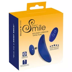   Smile - kantav eriti õhuke, kaugjuhitav püksikute vibraator (sinine)