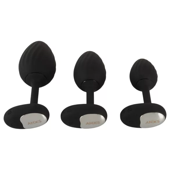 ANOS - vibro anaalipistikute komplekt - must