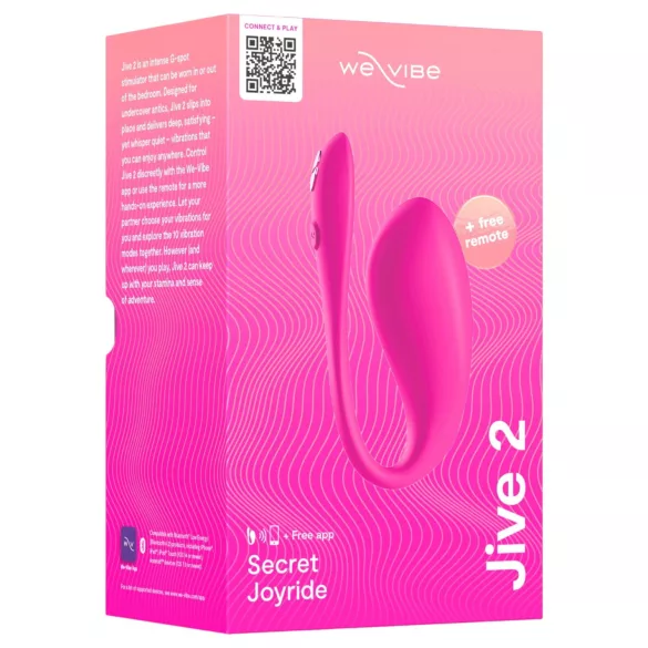 We-Vibe Jive 2 - kantav, puldiga juhitav G-punkti vibraator (roosa)