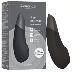   Womanizer Enhance 2in1 õhulainetega kliitoristimulaator + vibraator (must)