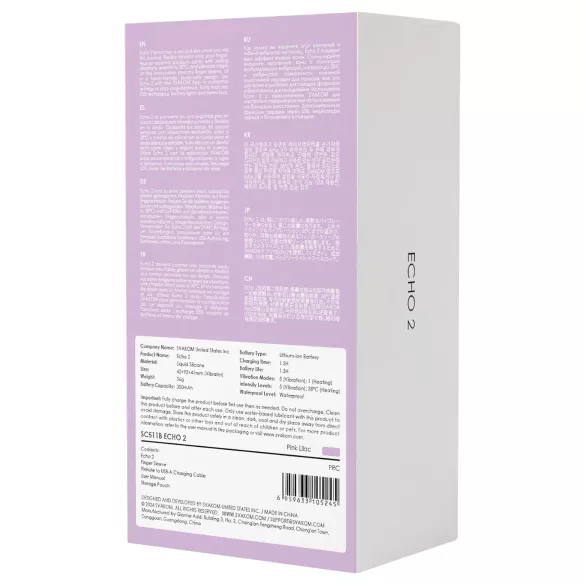 Svakom Echo 2 - nutikas sõrmevibraator - roosa