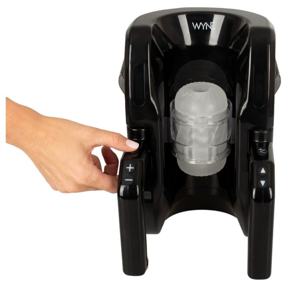 WYNE 10 - automaatne masturbaator käepidemega - must