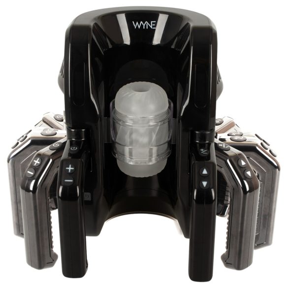 WYNE 10 - automaatne masturbaator käepidemega - must