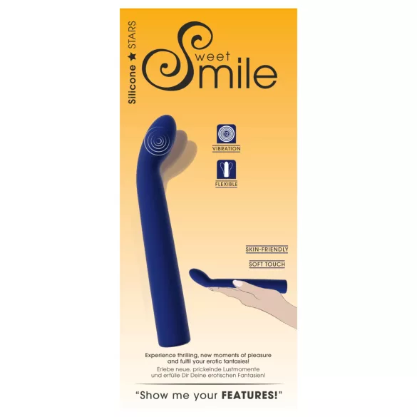 Smile - G-punkti vibraator - kaardus - sinine