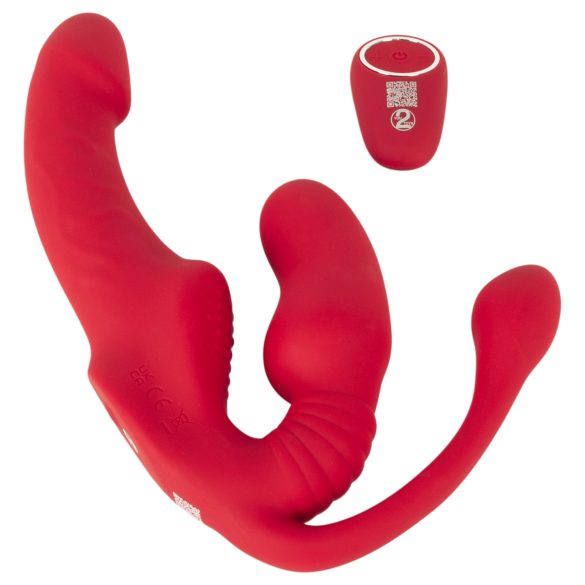 You2Toys Strapless - rihmata/rihmata kinnitatav kolmekordne vibraator (roosa)
