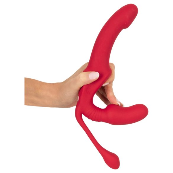 You2Toys Strapless - rihmata/rihmata kinnitatav kolmekordne vibraator (roosa)