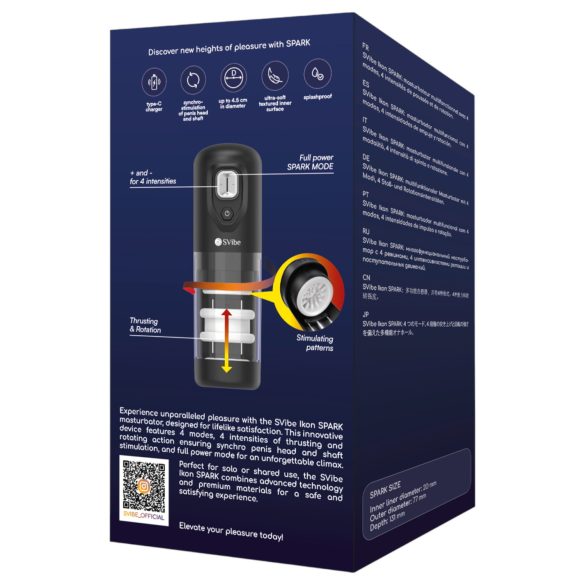 Snail Vibe Ikon Spark - automaatne masturbaator - must