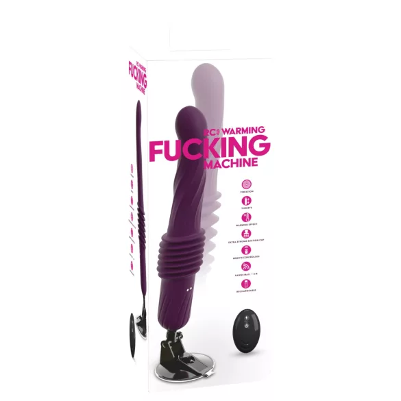 You2Toys - soojenev lükkav vibraator puldiga (lilla)